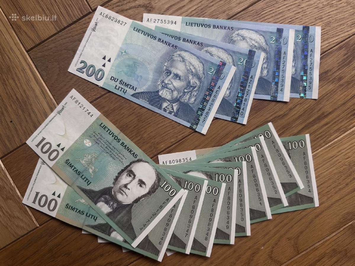 Litai kolekciniai serijiniai ir paprasti pinigai - nuotraukos Nr. 3