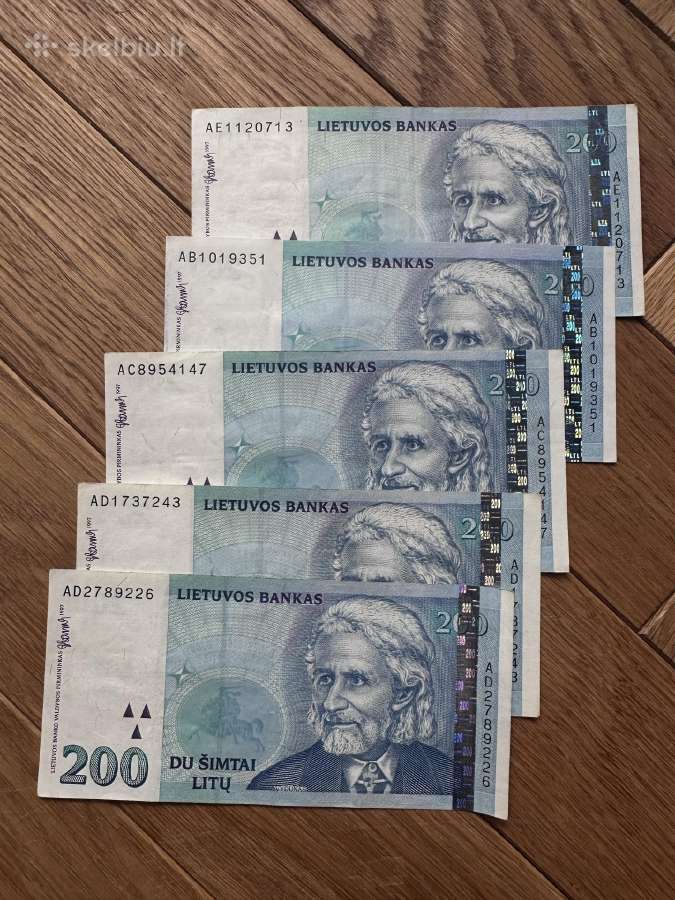 Litai kolekciniai serijiniai ir paprasti pinigai - nuotraukos Nr. 4