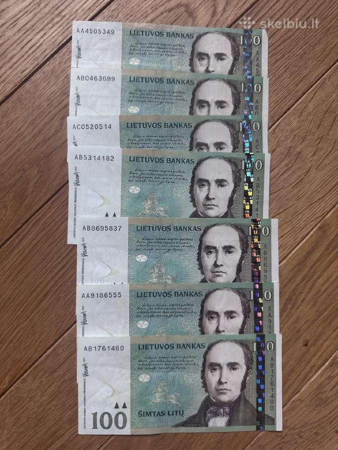 Litai kolekciniai serijiniai ir paprasti pinigai - nuotraukos Nr. 6
