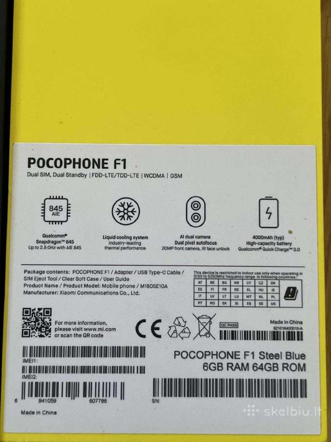 Xiaomi Pocophone F1 6/64gb telefonas - nuotraukos Nr. 5