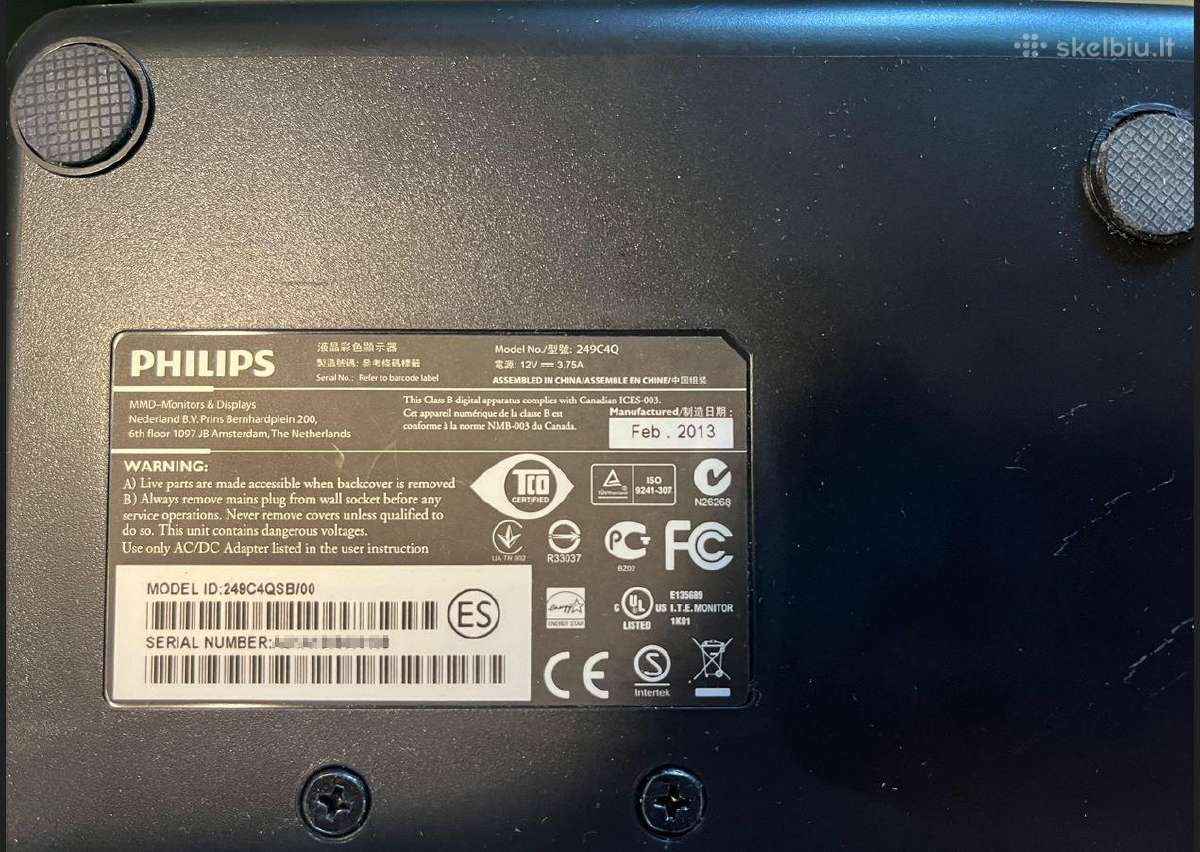 Monitorius Philips 249c4qsb/00 - nuotraukos Nr. 5