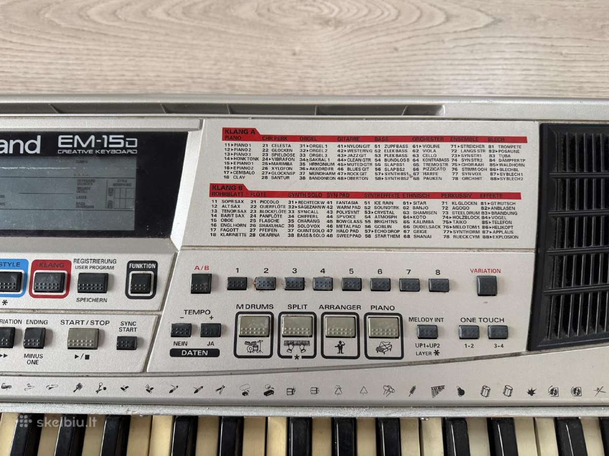 Naudotas Roland Em-15d sintezatorius - nuotraukos Nr. 5