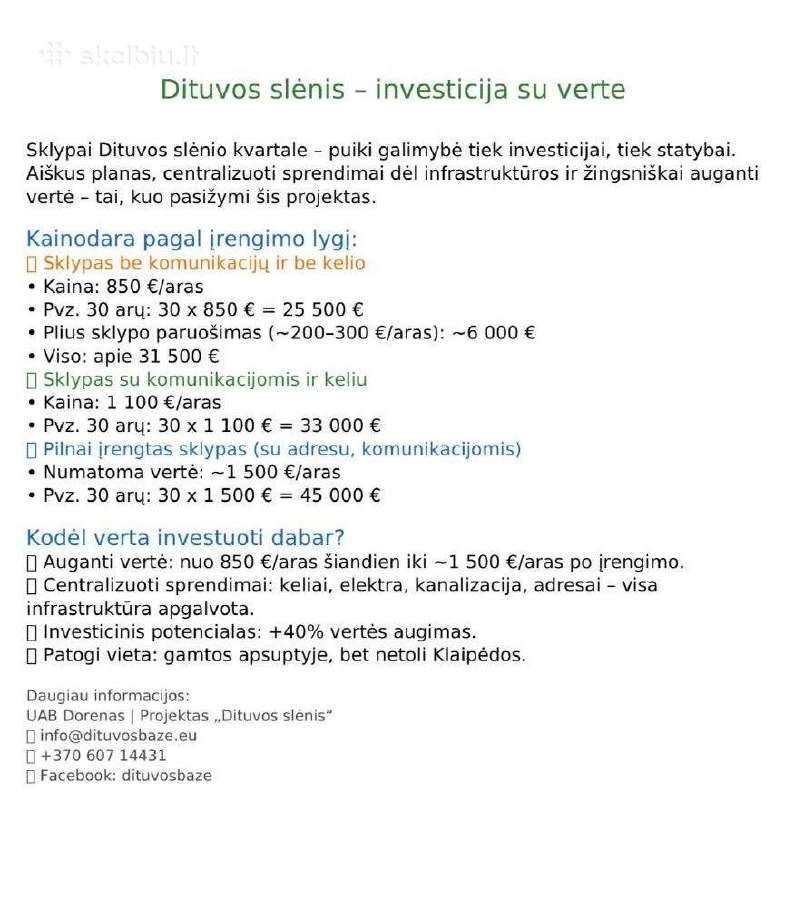 Dituva sklypai , kvartalas sklypų, Dituvos slėnis - nuotraukos Nr. 10