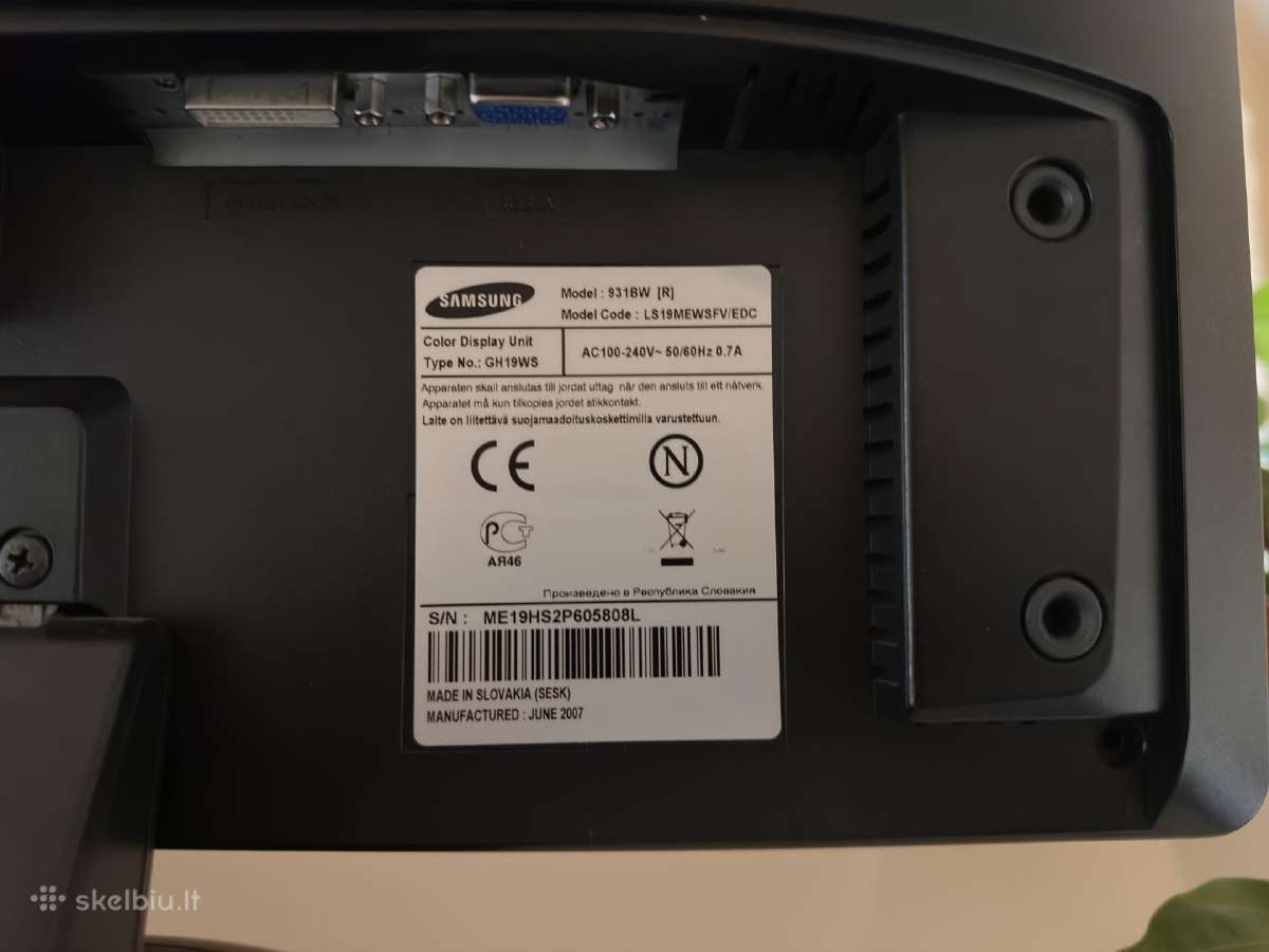Samsung Syncmaster 931bw - nuotraukos Nr. 4