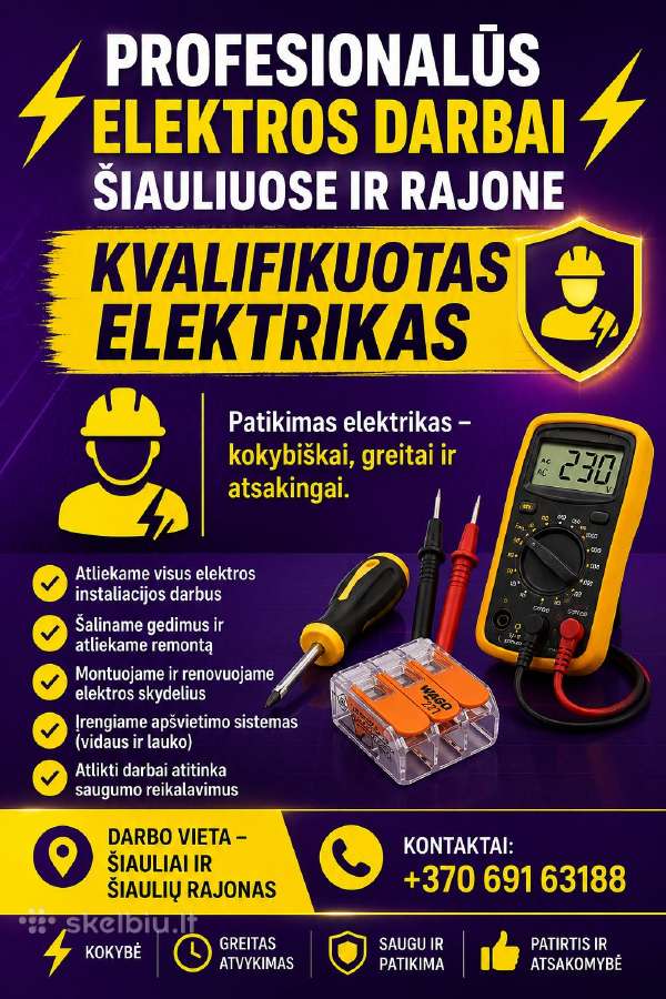 Elektrikas , skubūs iškvietimai