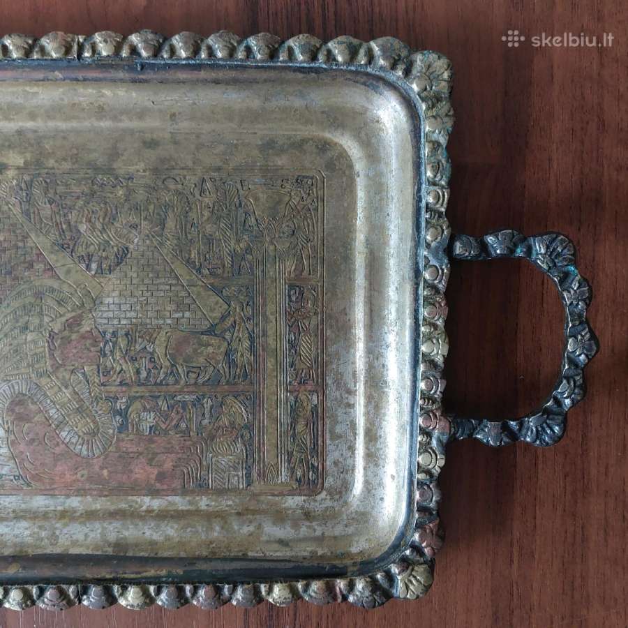 Raštuotas varinis padėklas iš Egipto - nuotraukos Nr. 5