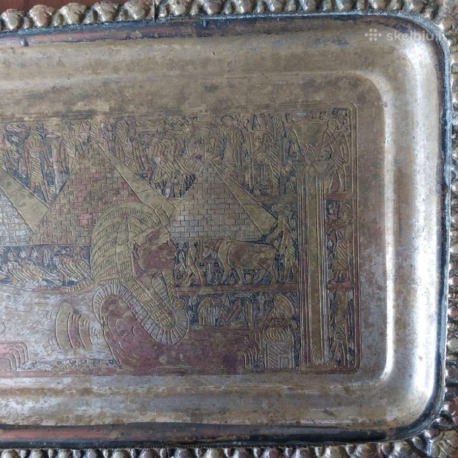 Raštuotas varinis padėklas iš Egipto - nuotraukos Nr. 7