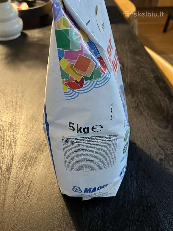Mapei fuga / plytelių glaistas baltas spalva 100 - nuotraukos Nr. 2