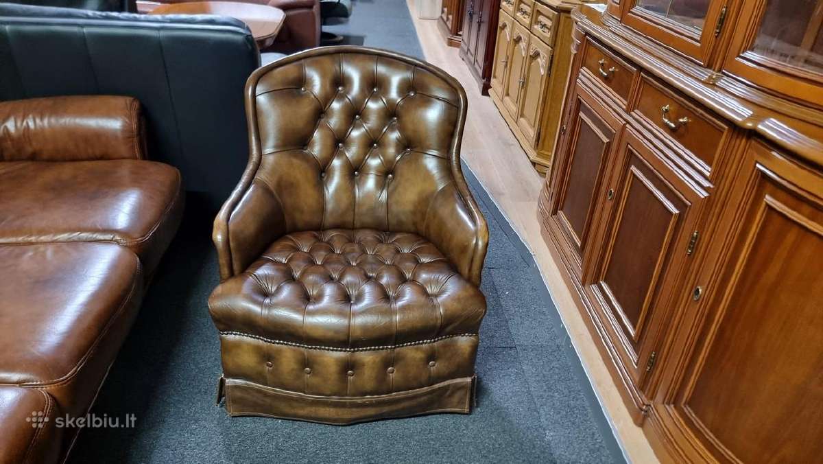 Natūralios odos sofa su miegojimo funkcija - nuotraukos Nr. 12