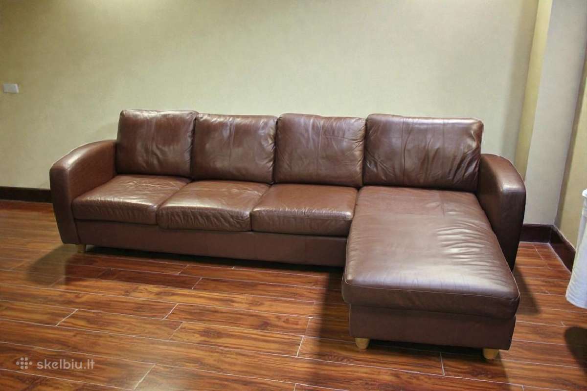 Natūralios odos sofa su miegojimo funkcija - nuotraukos Nr. 26