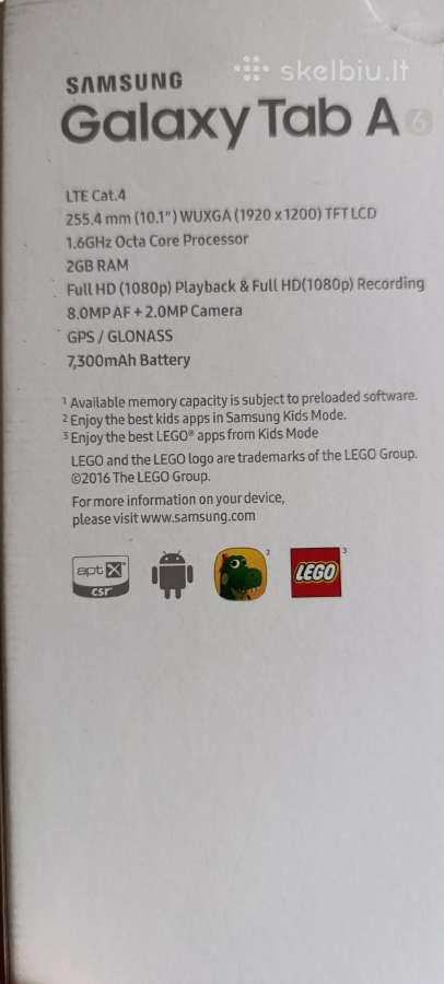 Samsung Galaxy Tab A(6) 2016 - nuotraukos Nr. 6