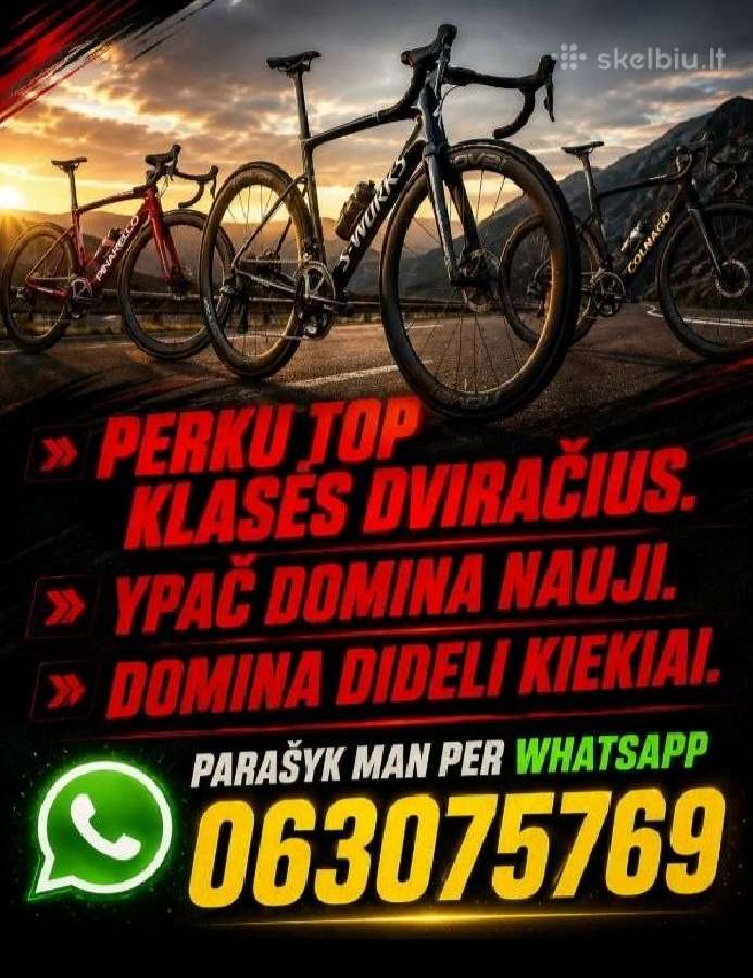 Perku plento, gravel, kalnų elektrinius ir MTB