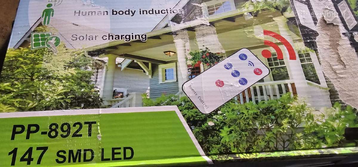 LED sviestuvas su judesio davikliu ir saules - nuotraukos Nr. 4
