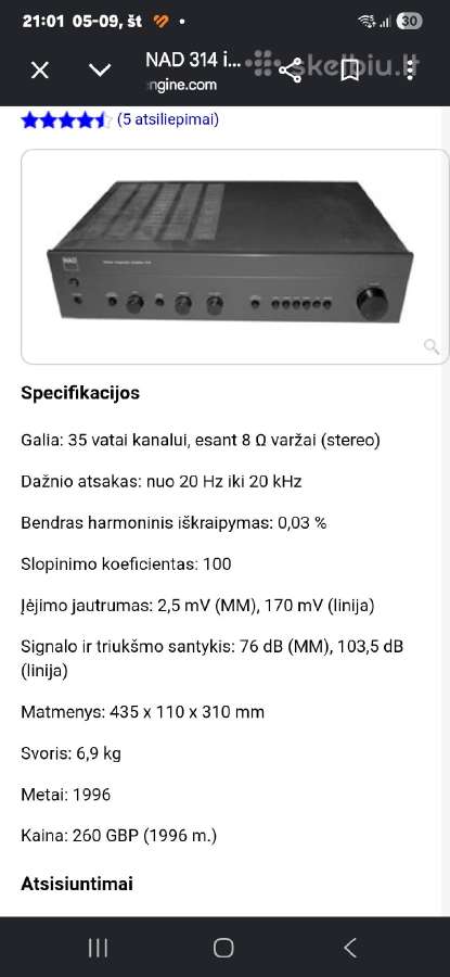 Nad 314 stiprintuvas - nuotraukos Nr. 4