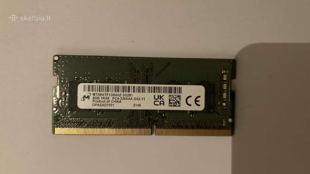 8gb Ddr4 RAM laptopui, 3200mhz