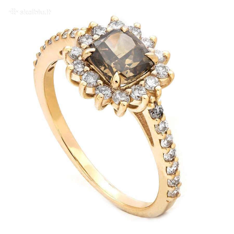 Sužadetuvių žiedas su dideliu (1,58ct) briliantu