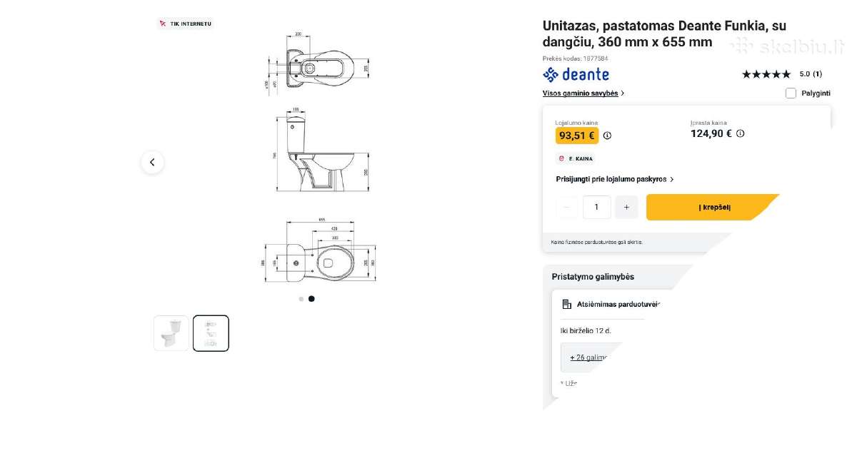Unitazas naujas