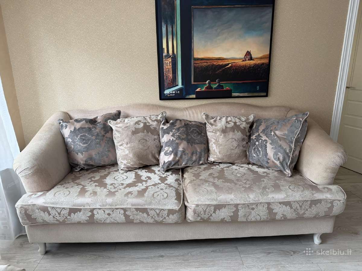 Klasikinė sofa su foteliu - nuotraukos Nr. 4