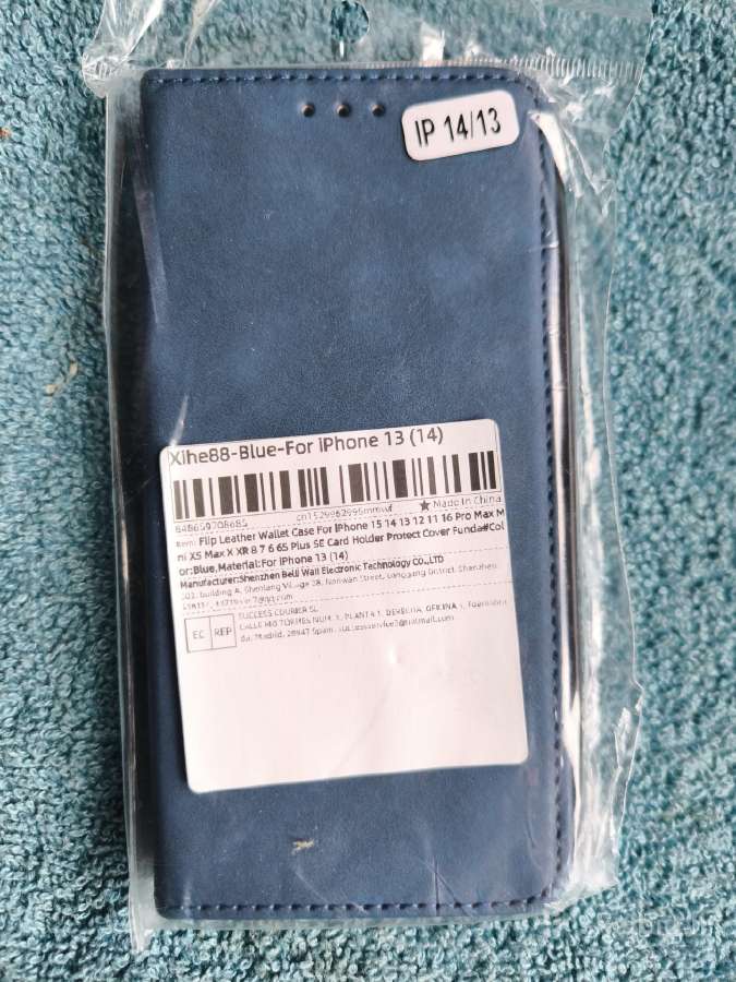 Mėlinas dėklas knyga iPhone 13/14