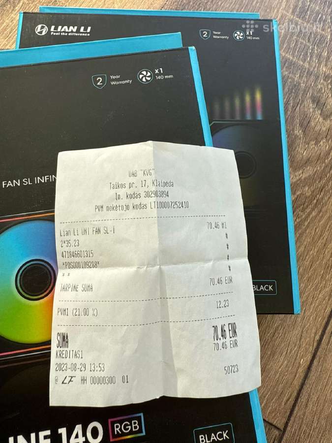 Lian Li Uni Fan SL-inf 120 Argb Pwm - nuotraukos Nr. 5