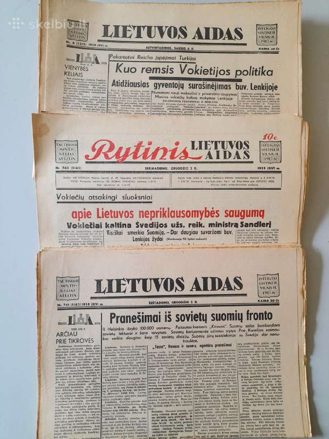 Laikraštis "Lietuvos Aidas" 1929-1930m.