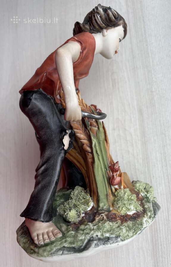 Vintažinė itališko porceliano statulėlė , Pjūtis" - nuotraukos Nr. 3