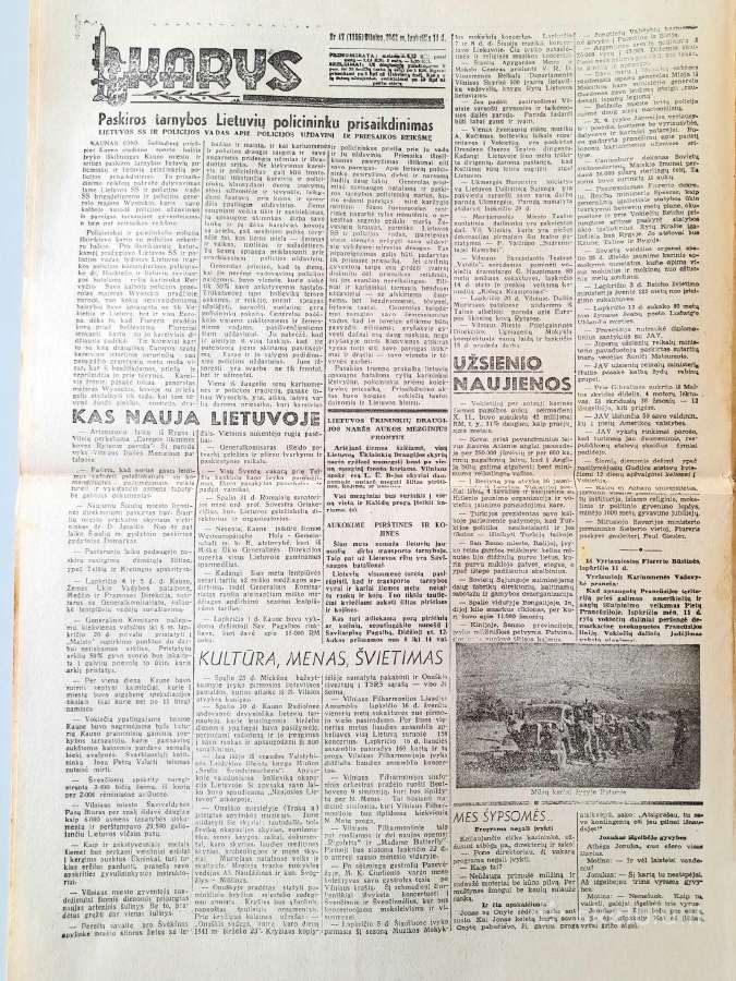 Laikraštis "Karys" "Ateitis" 1942-1943m. - nuotraukos Nr. 8
