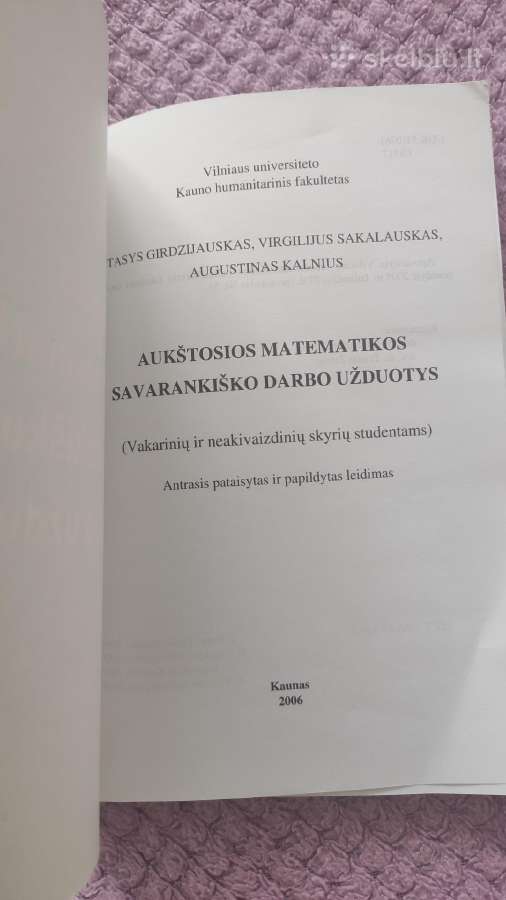 Aukštosios matematikos savarankiško darbo užduotys - nuotraukos Nr. 6
