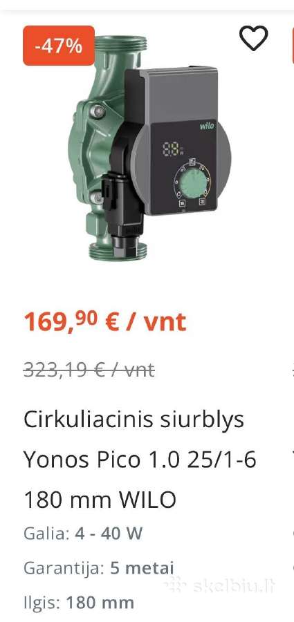 Cirkuliacinis siurblys Wilo Yonos Pico 25/1-6 - nuotraukos Nr. 3