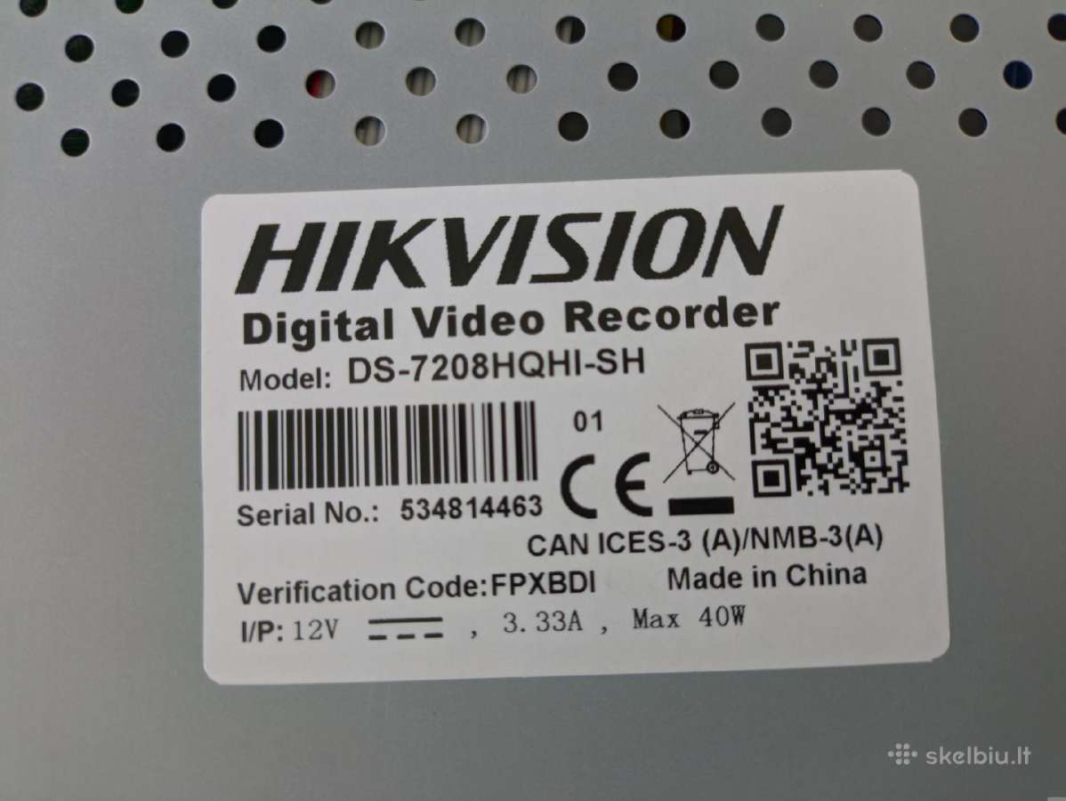 Hikvision DS-7200 ir 3 kameros - nuotraukos Nr. 3