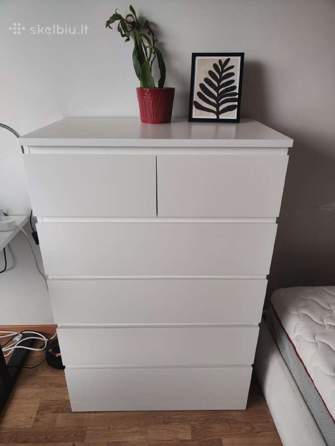 Ikea Malm komoda 6 stalčiai