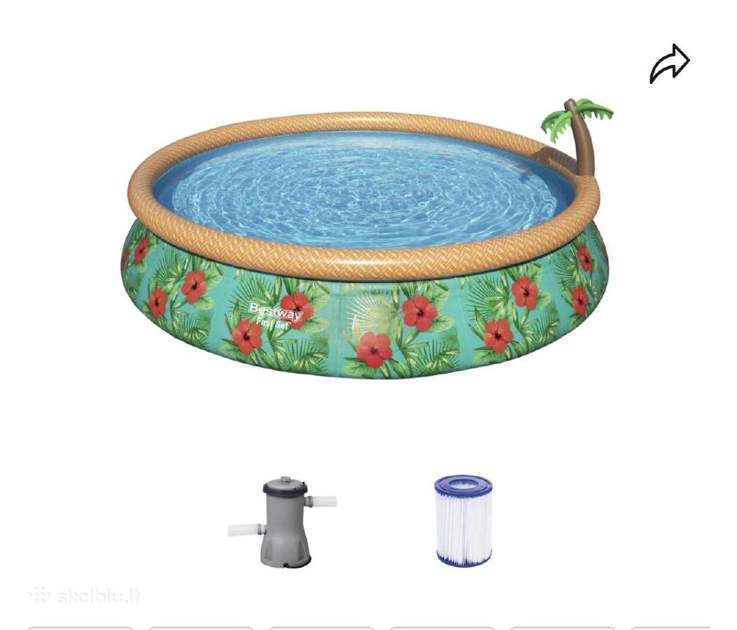 Bestway apvalus lauko baseinas 457 x 84 cm