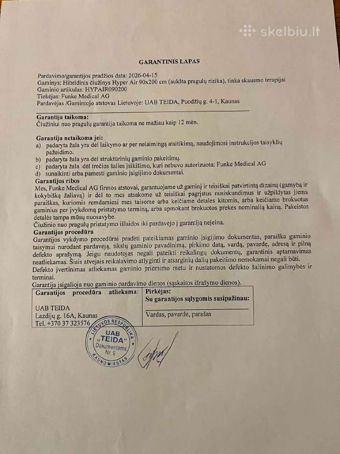 Čiužinys pragulų profilaktikai - nuotraukos Nr. 3
