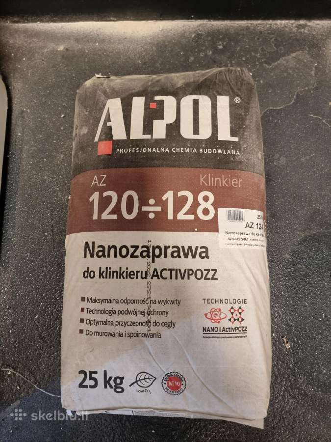 Klinkerio fuga sviesiai pilka