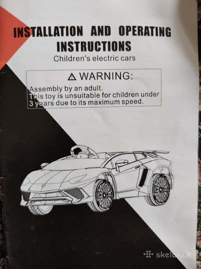 Vaikiškas elektromobilis (Lamborghini tipo) - nuotraukos Nr. 11