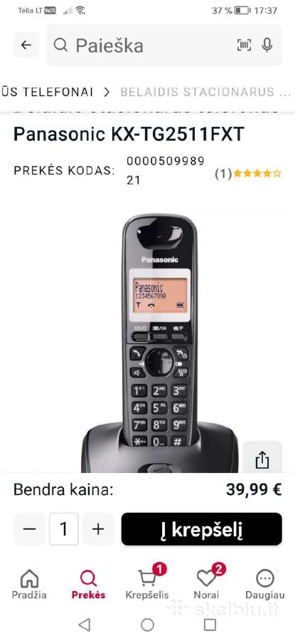 Panasonic telefonas