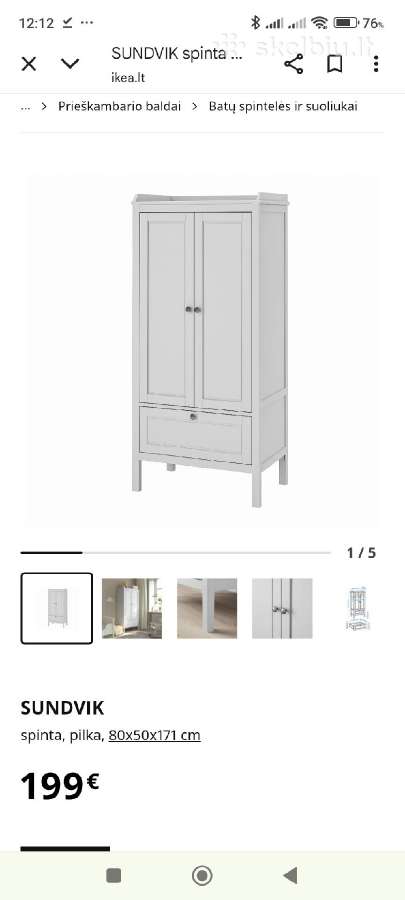 Nauja Sundvik spinta 80x50x171cm.