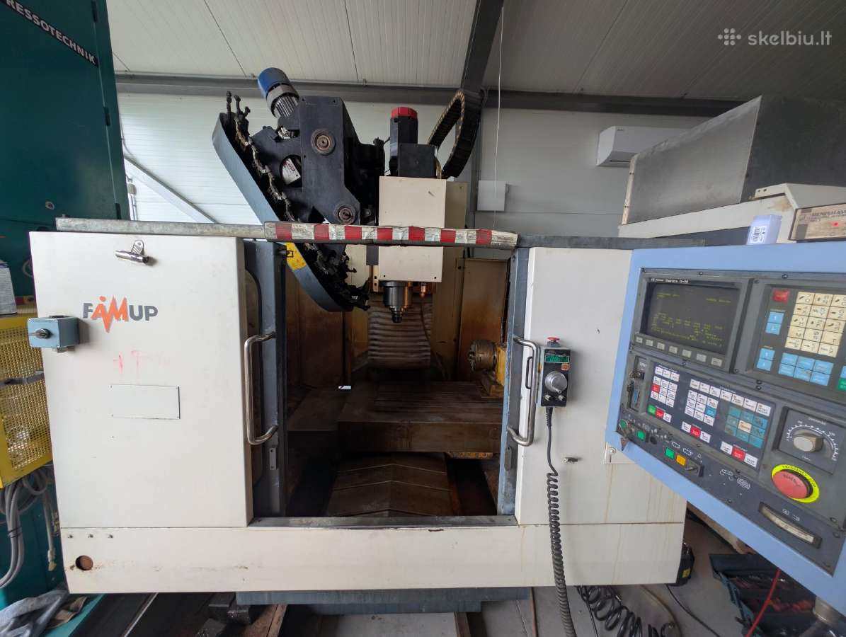 Famup Mcx 600 CNC metalo frezavimo centras Fanuc