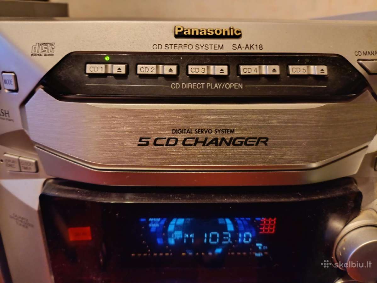 Panasonic,muzikinis, centras aux, fm, mc, 152w