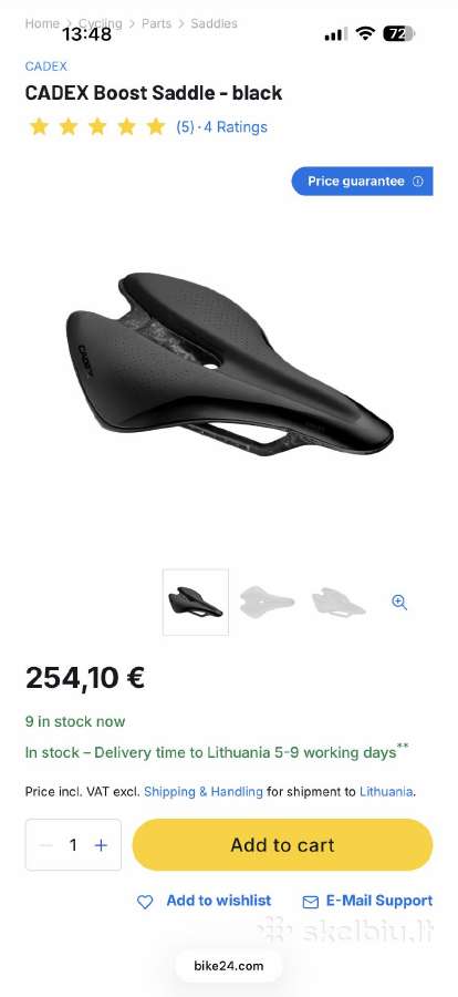 Giant Cadex Boost sėdynė - nuotraukos Nr. 7