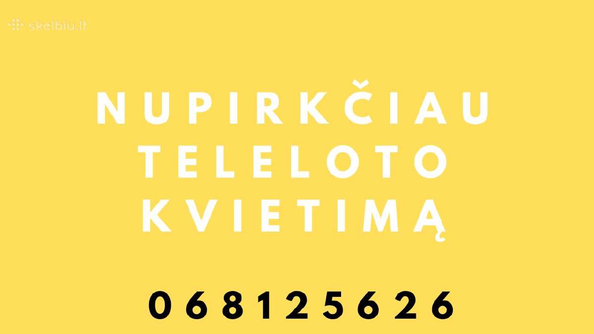 Pirksiu laiminga teleloto bilieta