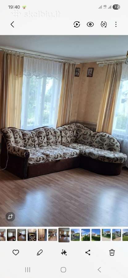 Kampinė sofa lova 1.65=2.50