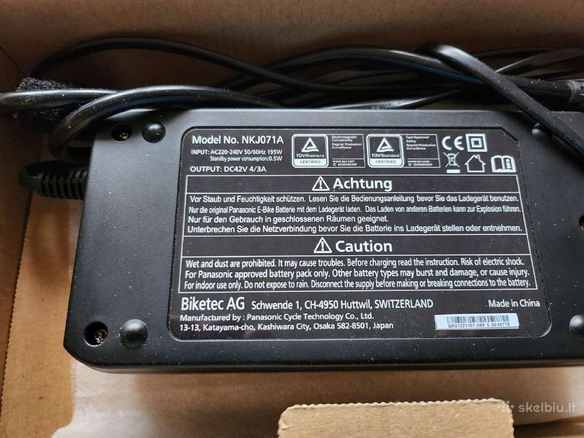Elektrinio dviračio pakrovėjas Panasonic