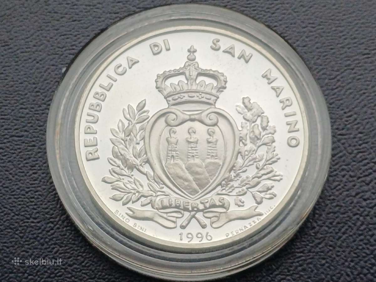 10000 lirų 1996m. San Marinas sidabras - nuotraukos Nr. 2