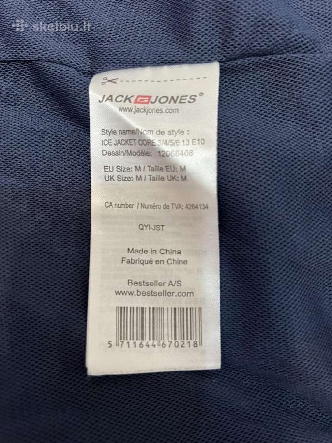 Jack & Jones mėlyna lengva striukė / bomberis M - nuotraukos Nr. 6