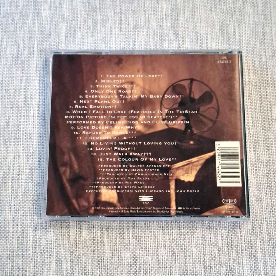 Celine Dion - The Colour Of My Love (CD, Albumas) - nuotraukos Nr. 2