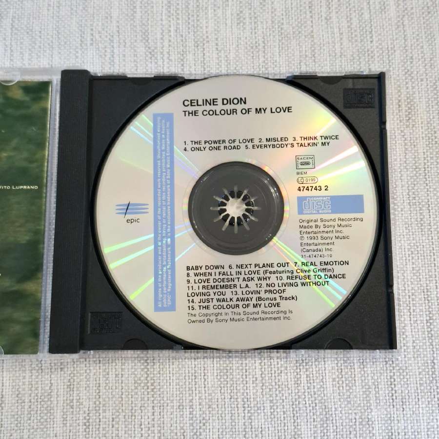 Celine Dion - The Colour Of My Love (CD, Albumas) - nuotraukos Nr. 3