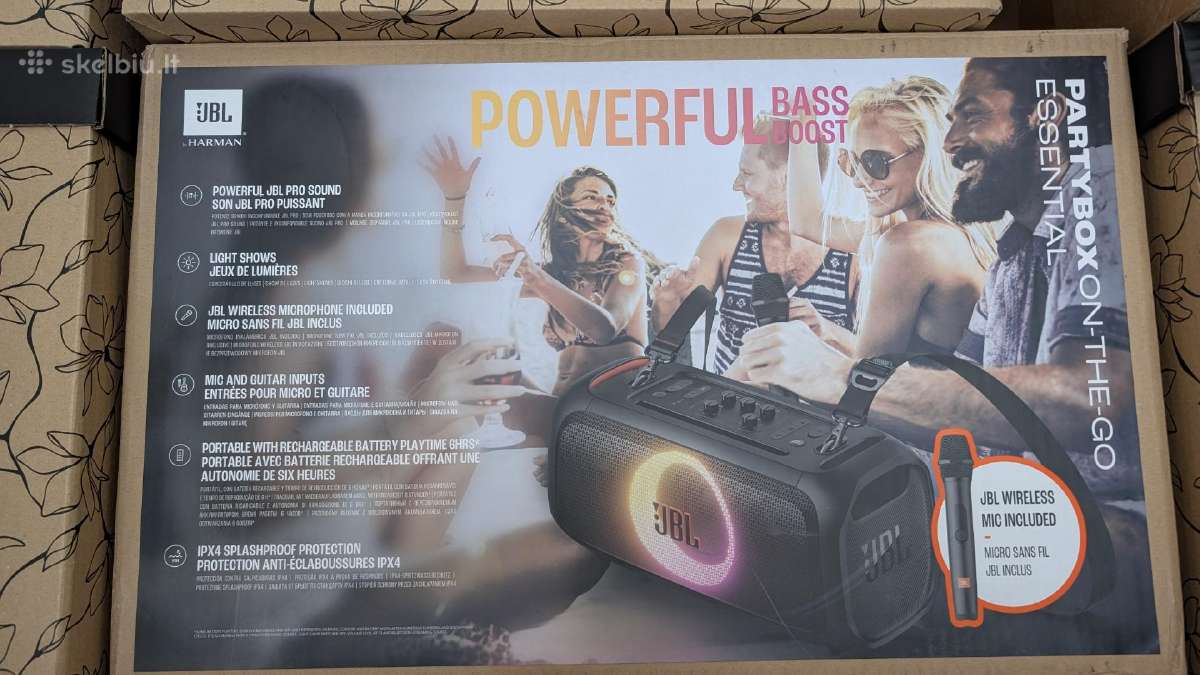 Jbl Partybox On-the-go Essential garso kolonėlė