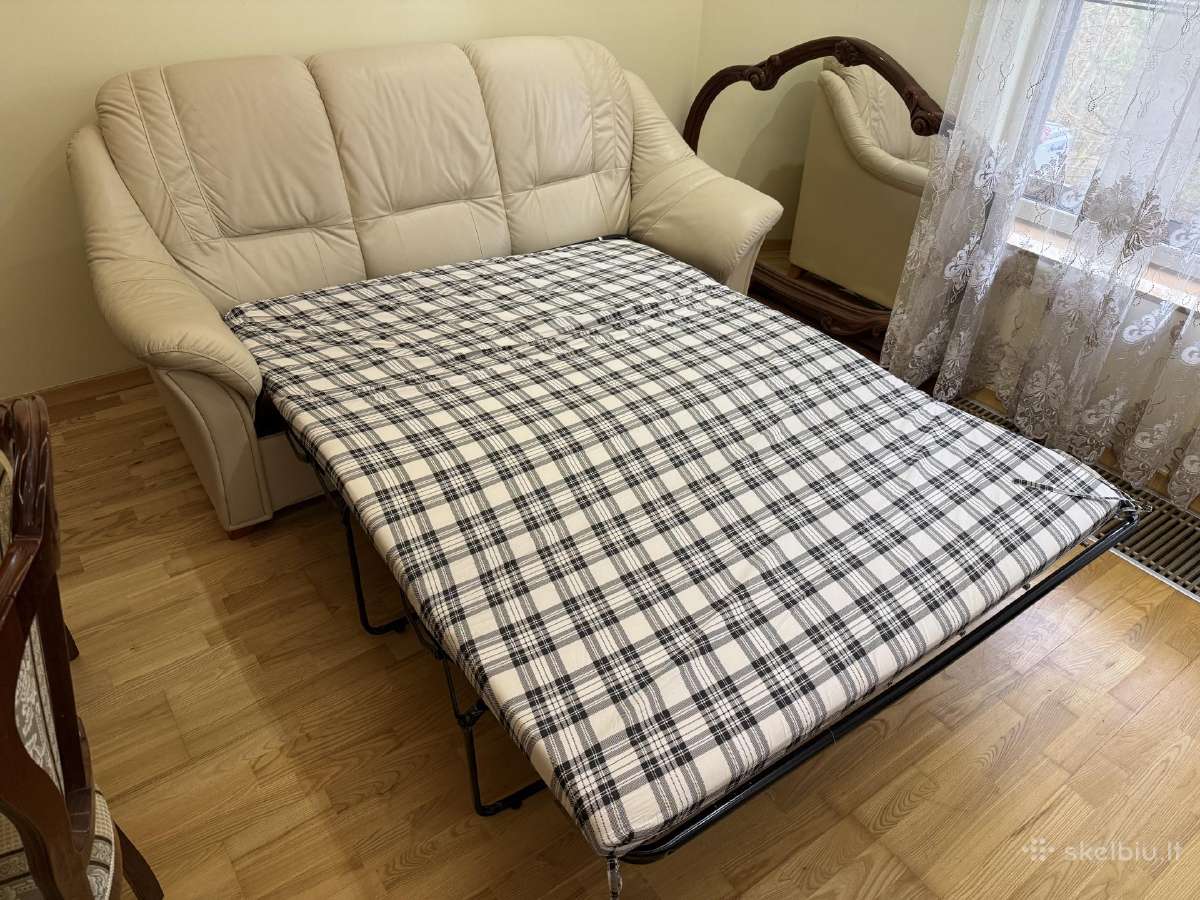 Odinė sofa lova - nuotraukos Nr. 2