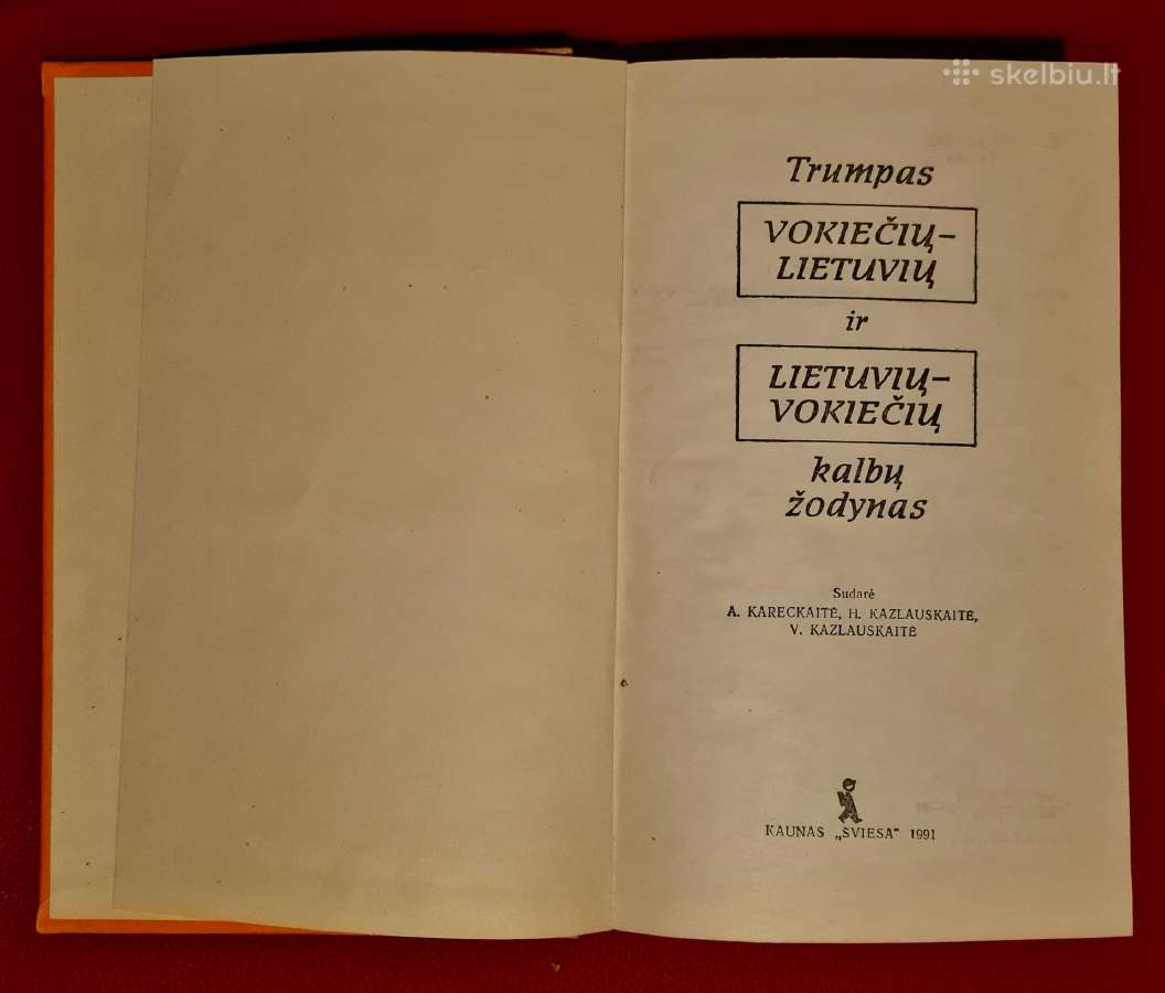 Vokiečių-lietuvių kalbos žodynas - nuotraukos Nr. 2